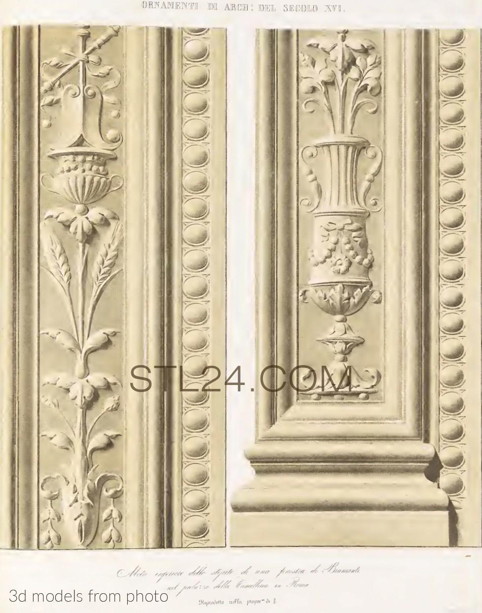 Панели резные (CARVED PANEL_2325 -  | 3D model 3DSMAX / OBJ / STL) 3D модель для ЧПУ станка